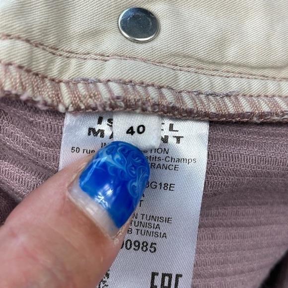 New Isabel Marant Etoile Rania Skirt in Lilac Purple Ribbed Corduroy Mini Sz 40 - Picture 7 of 16